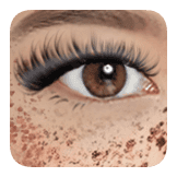 Eyelashes Freckles Labret