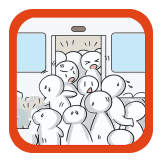 Funny crowded subway