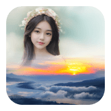 Sunrise photo frame