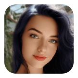 rambut biru