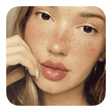 Black eyes and freckles