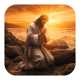 Jesus Christ in Sunset